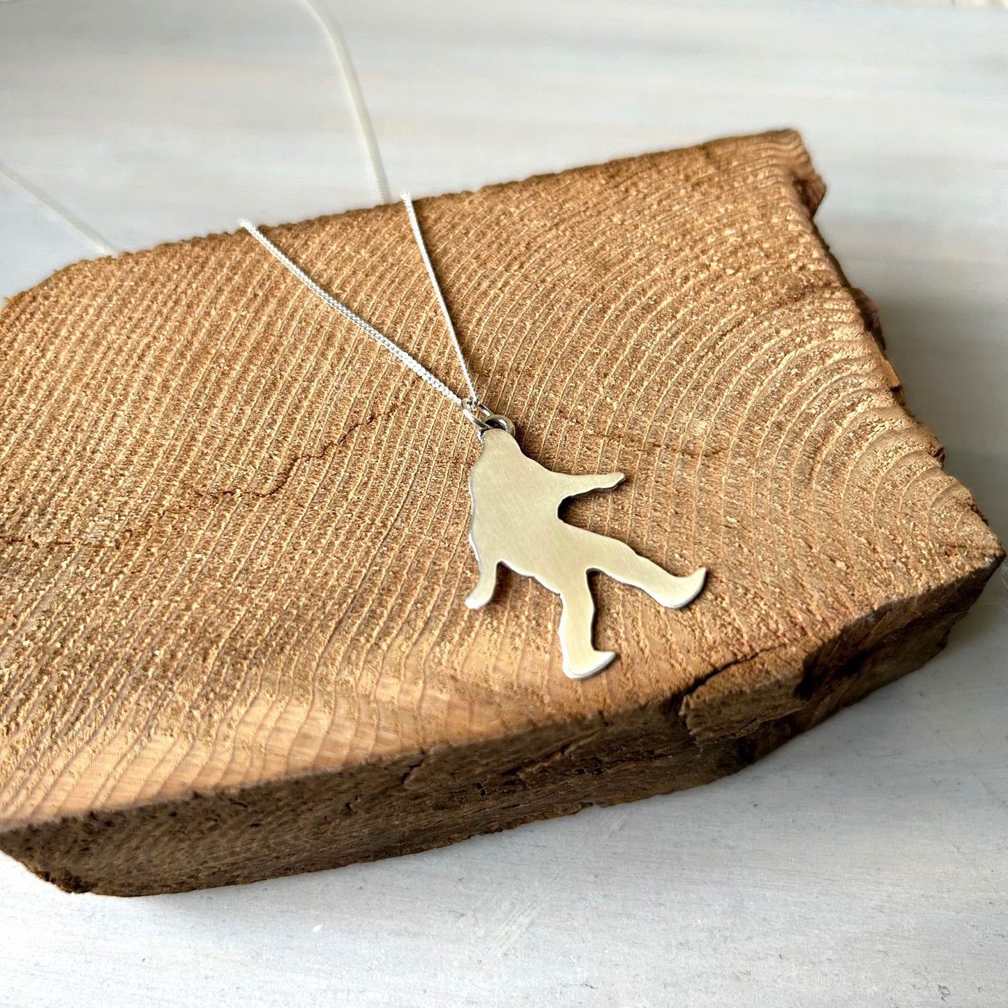 Silver Bigfoot Necklace