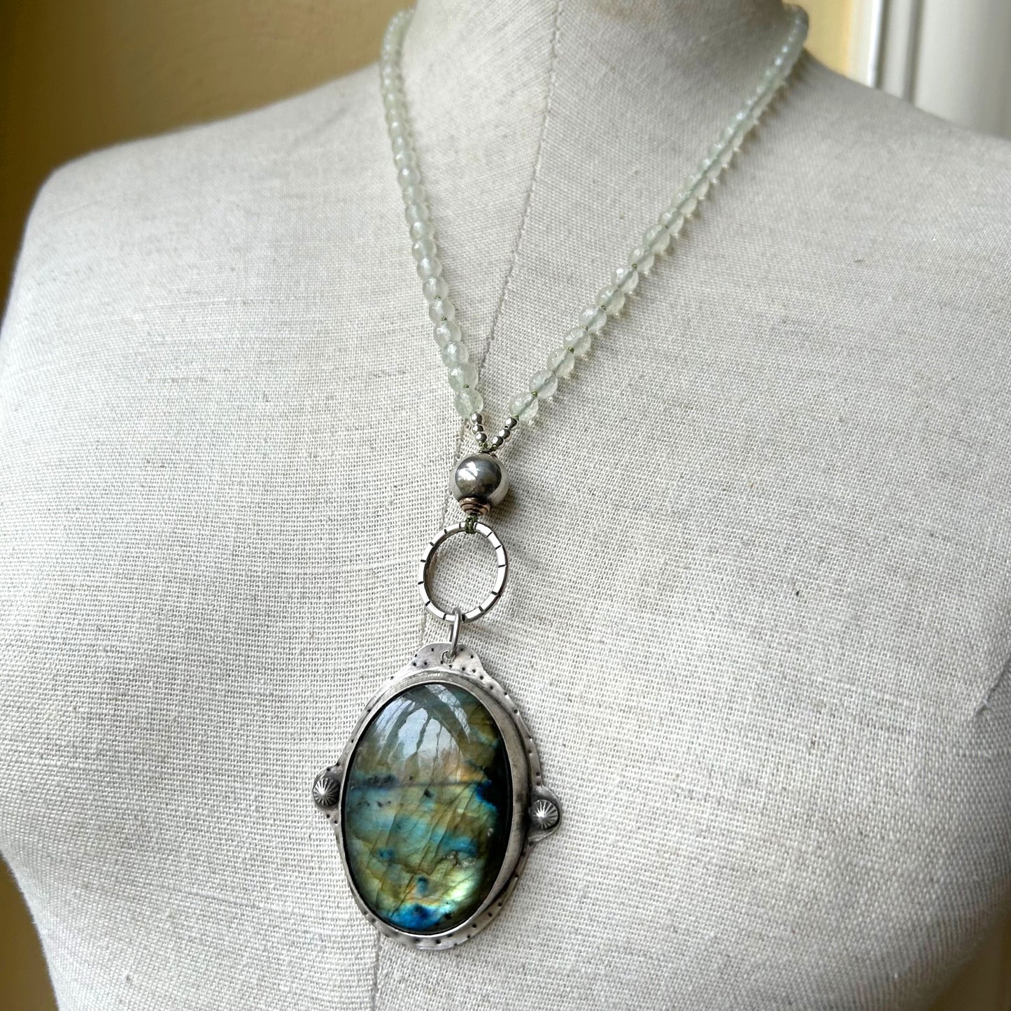 Labradorite + Quartz Necklace