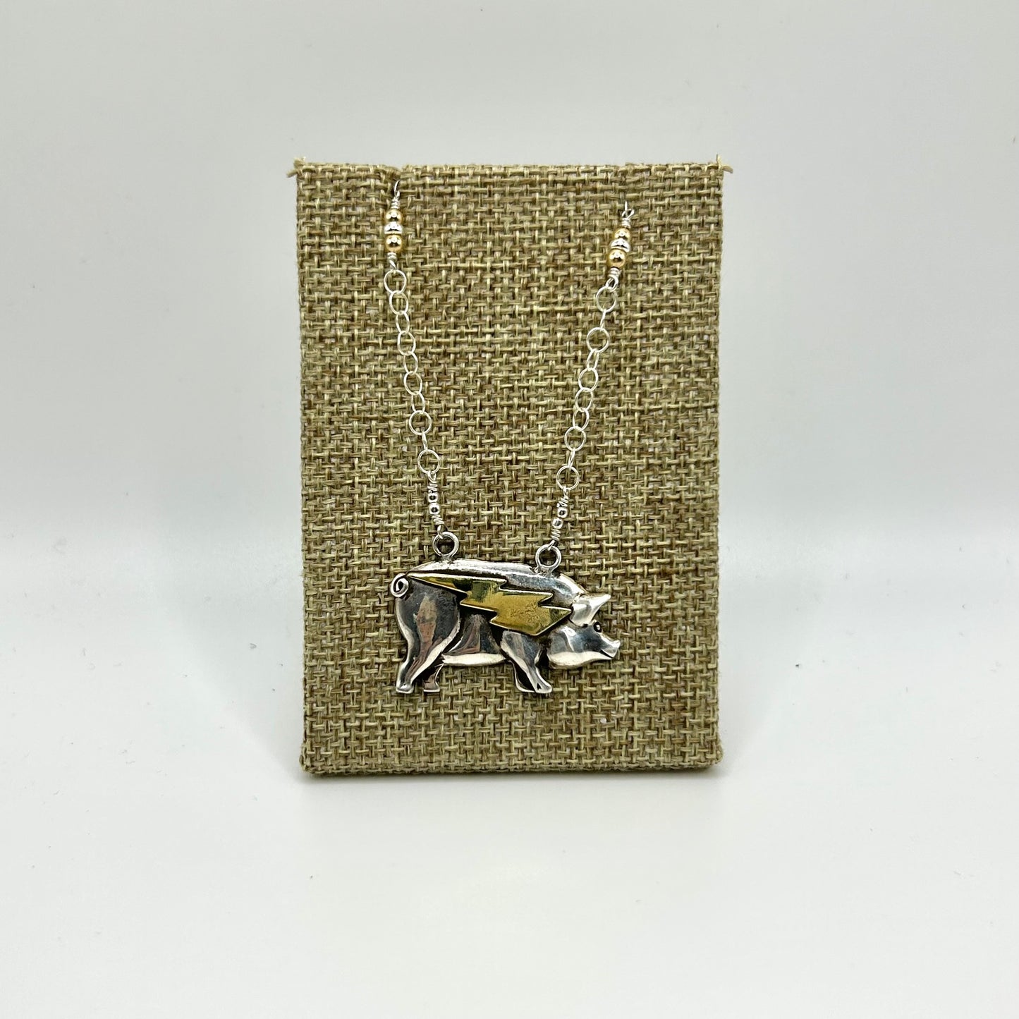 Lightning Pig Necklace