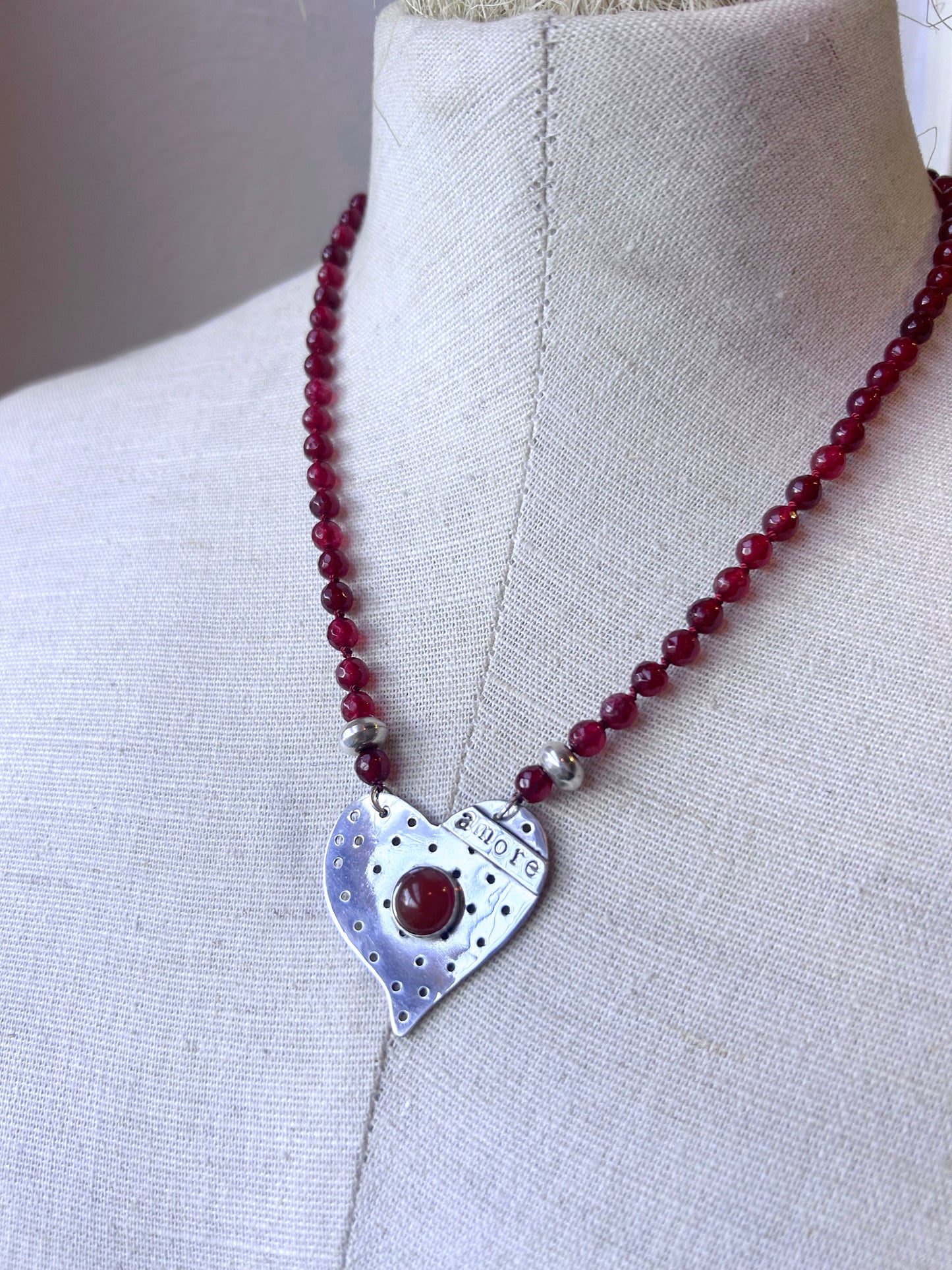 Sterling Heart Necklace "Amore"