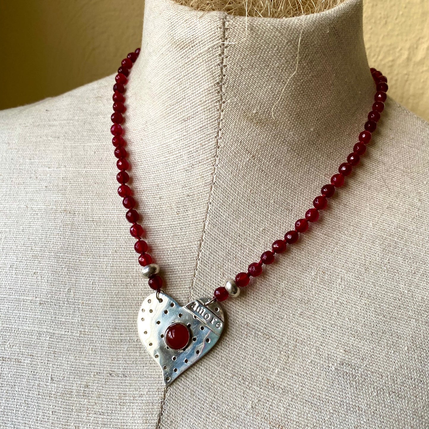 Amore Sterling Heart Necklace