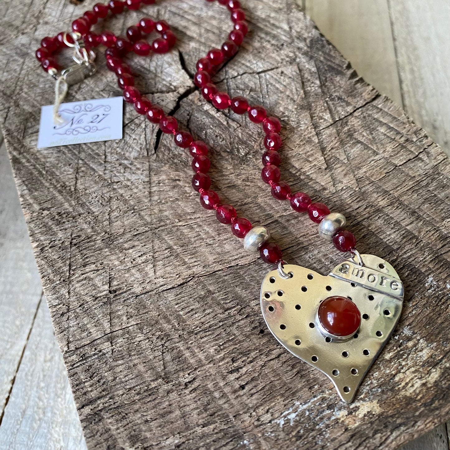 Amore Sterling Heart Necklace