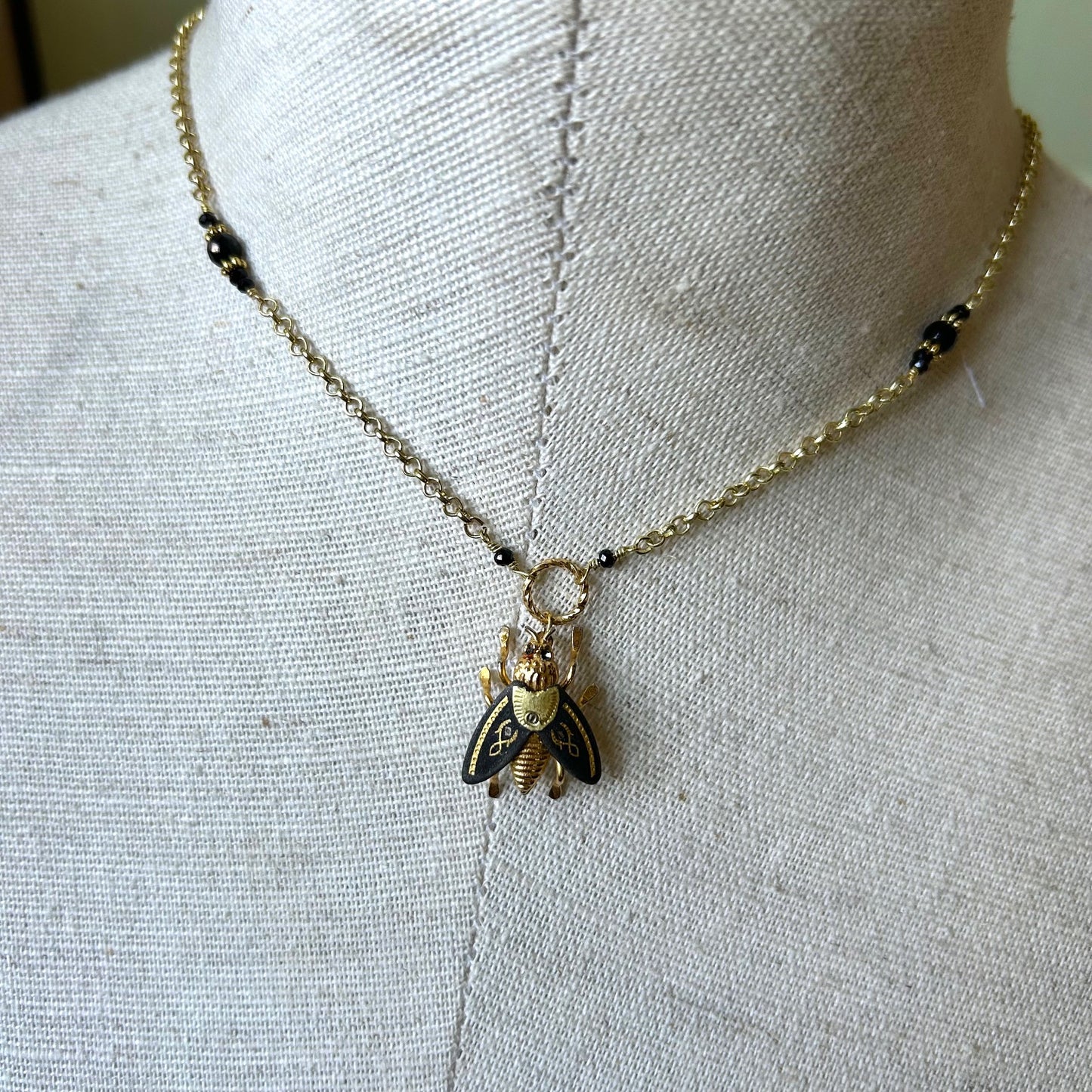 Damascene Fly Necklace