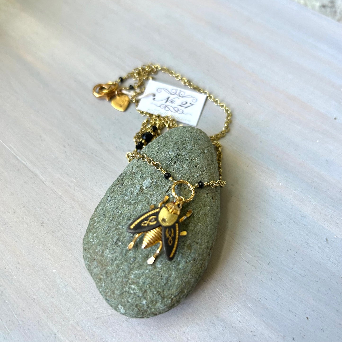 Damascene Fly Necklace