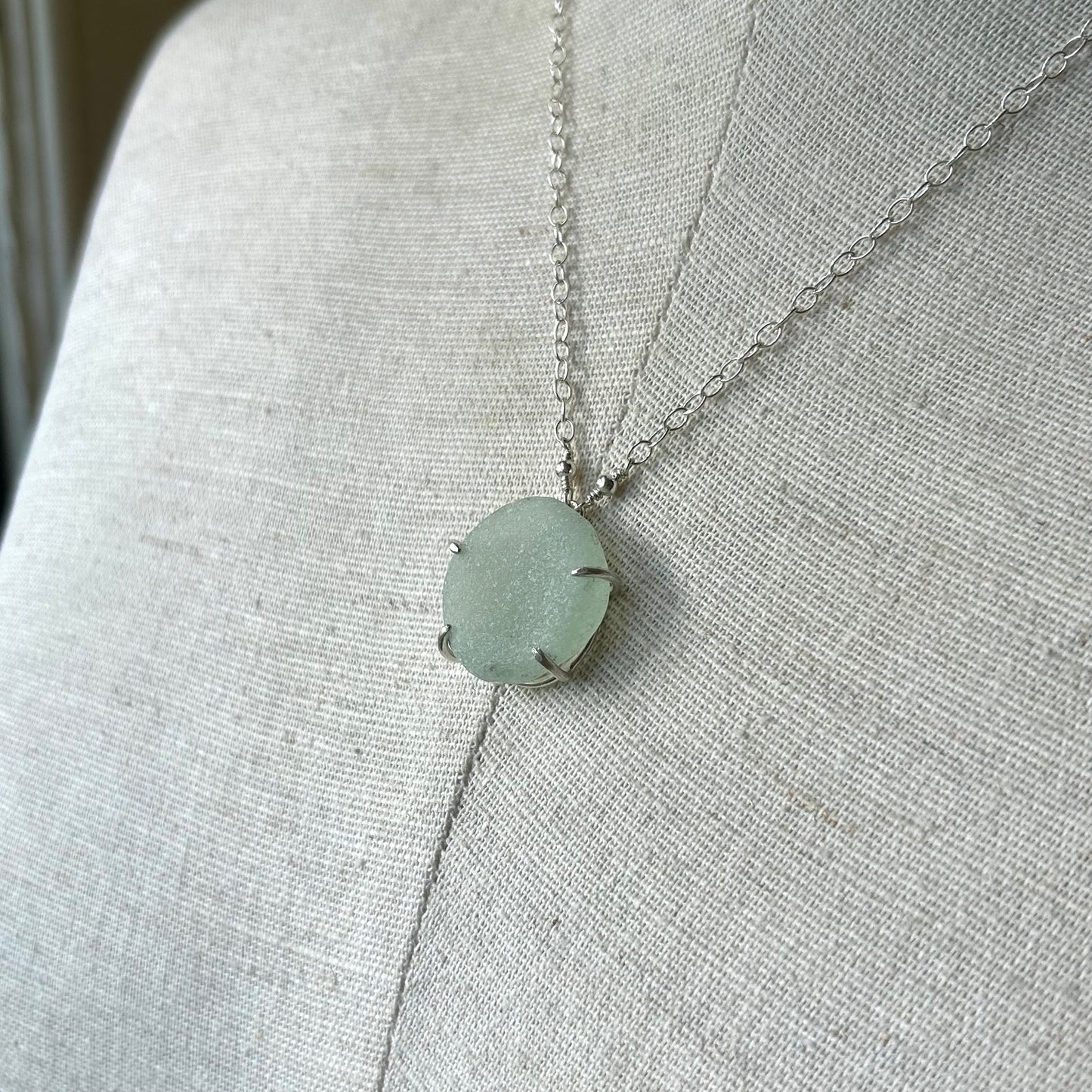 Sea Glass + Sterling Necklace