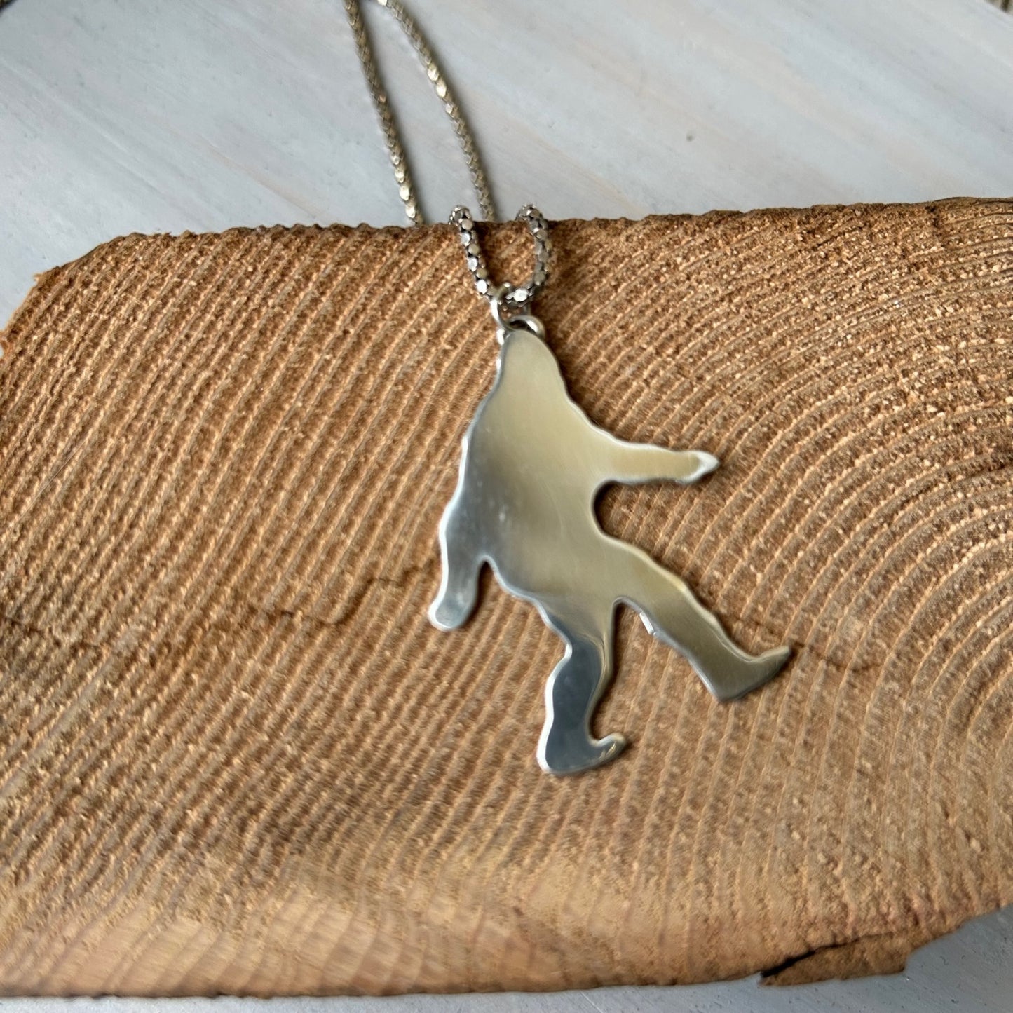 Silver Bigfoot Necklace