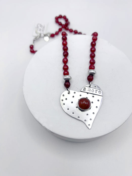 Sterling Heart Necklace "Amore"