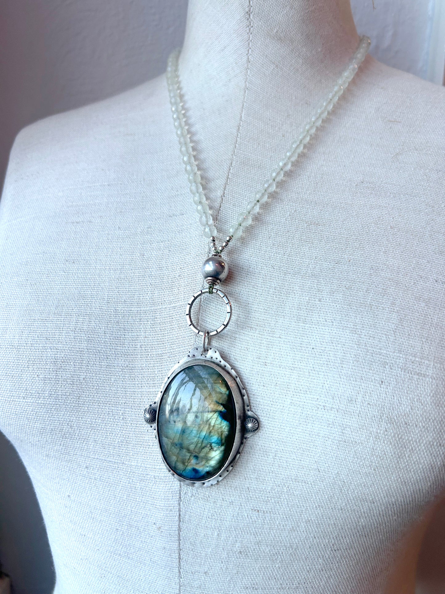 Labradorite + Quartz Necklace