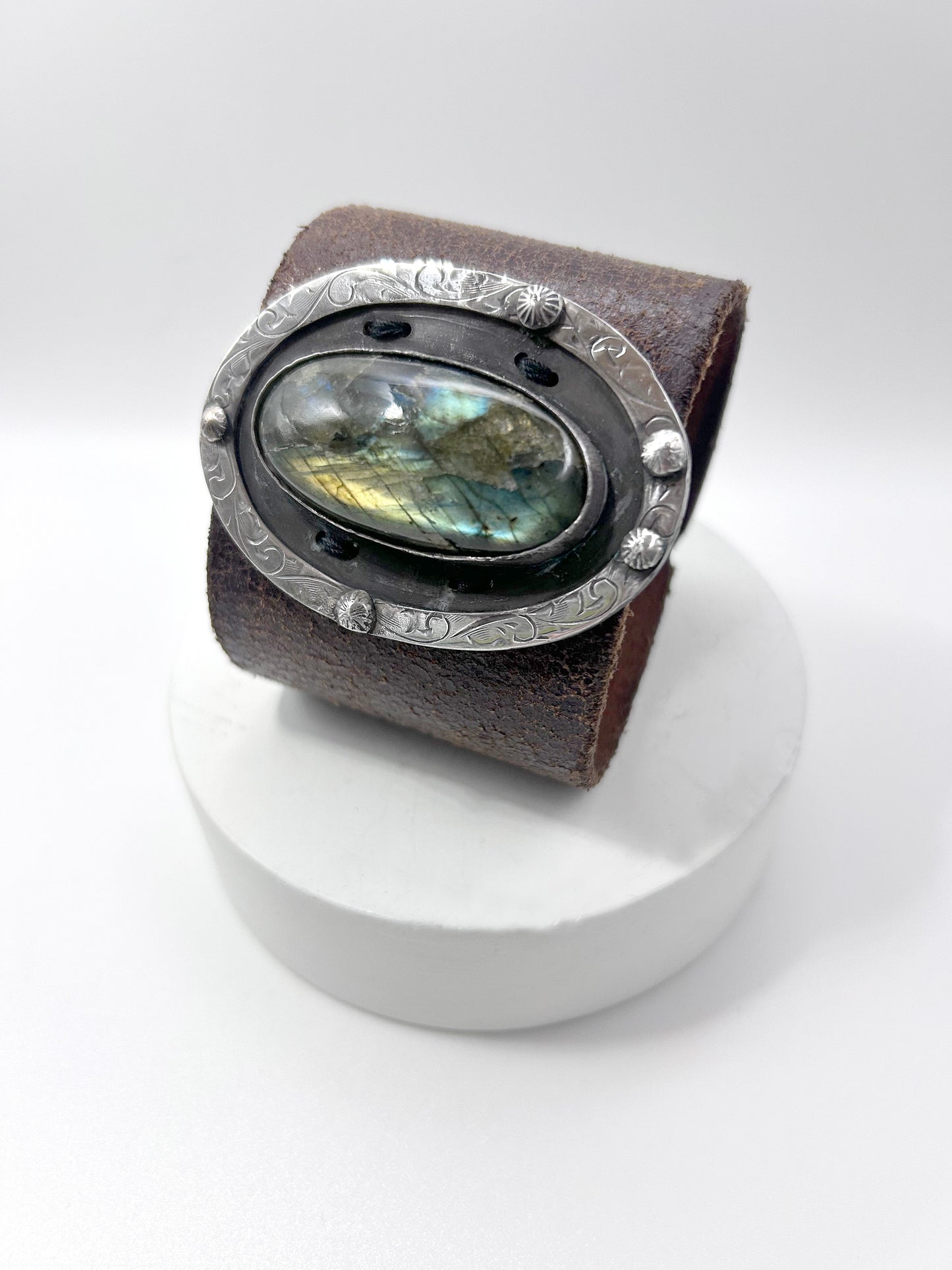 Labradorite + Sterling Cuff