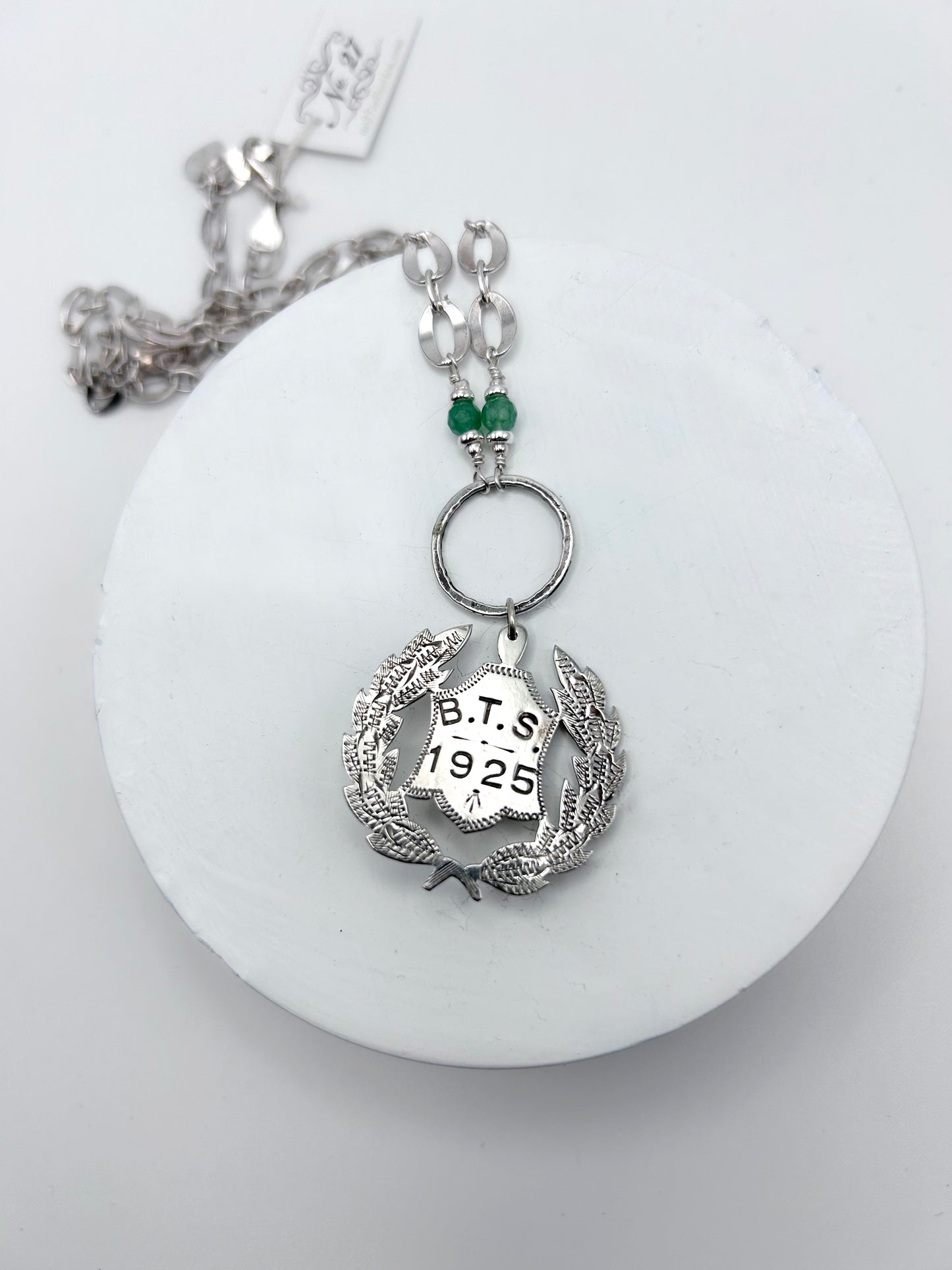 Antique Silver Medal Necklace