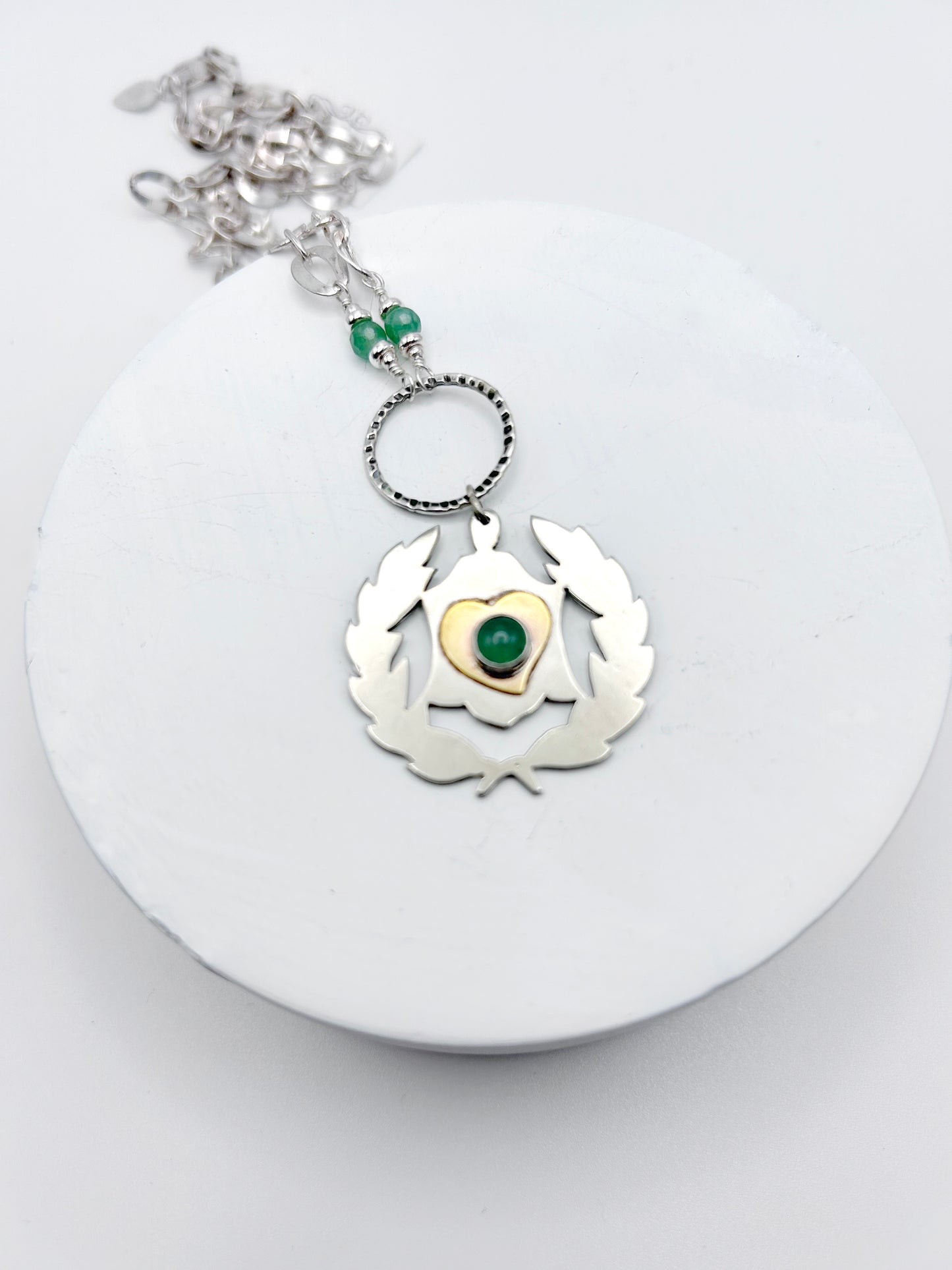 Antique Silver Medal Necklace