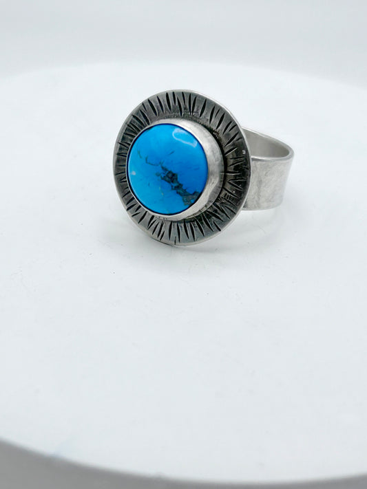 Blue Howlite Ring