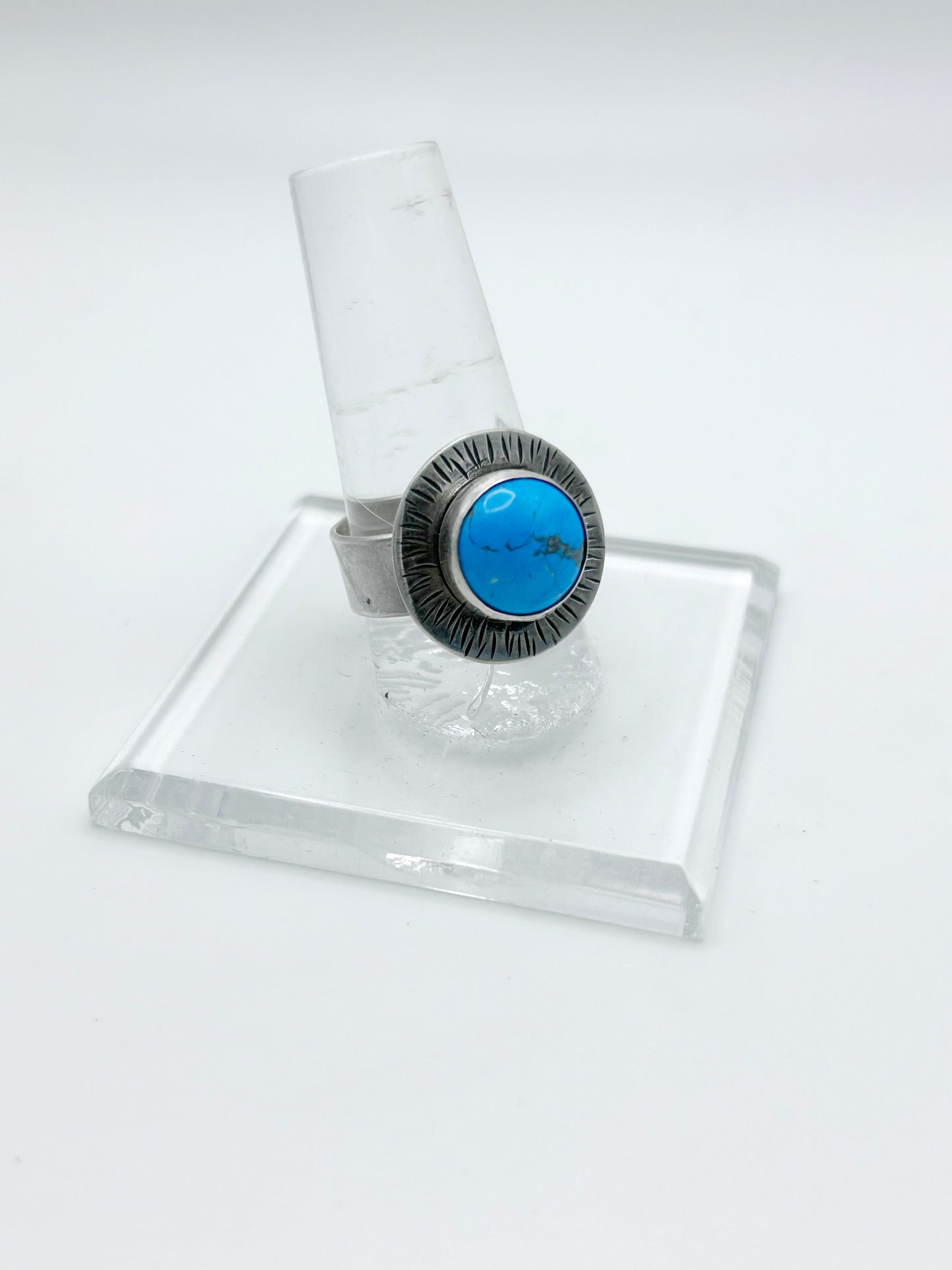 Blue Howlite Ring