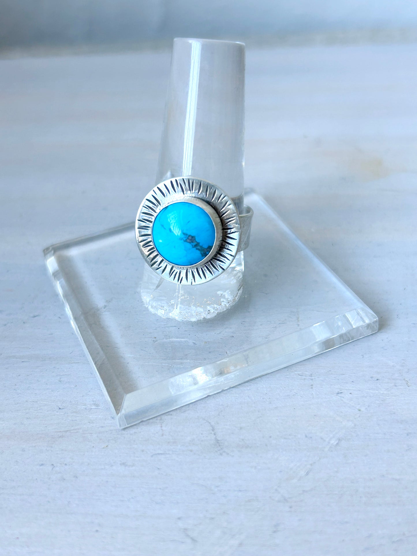 Blue Howlite Ring