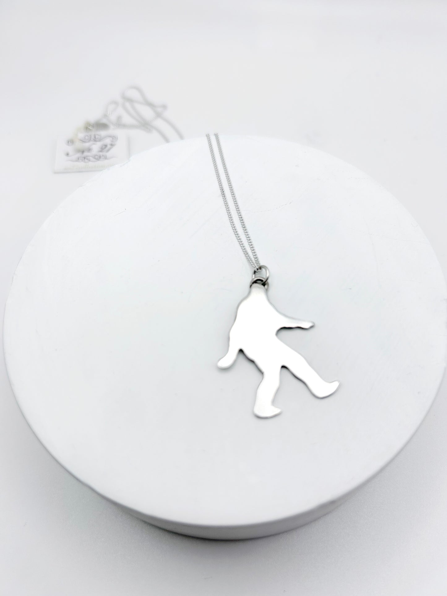 Silver Bigfoot Necklace