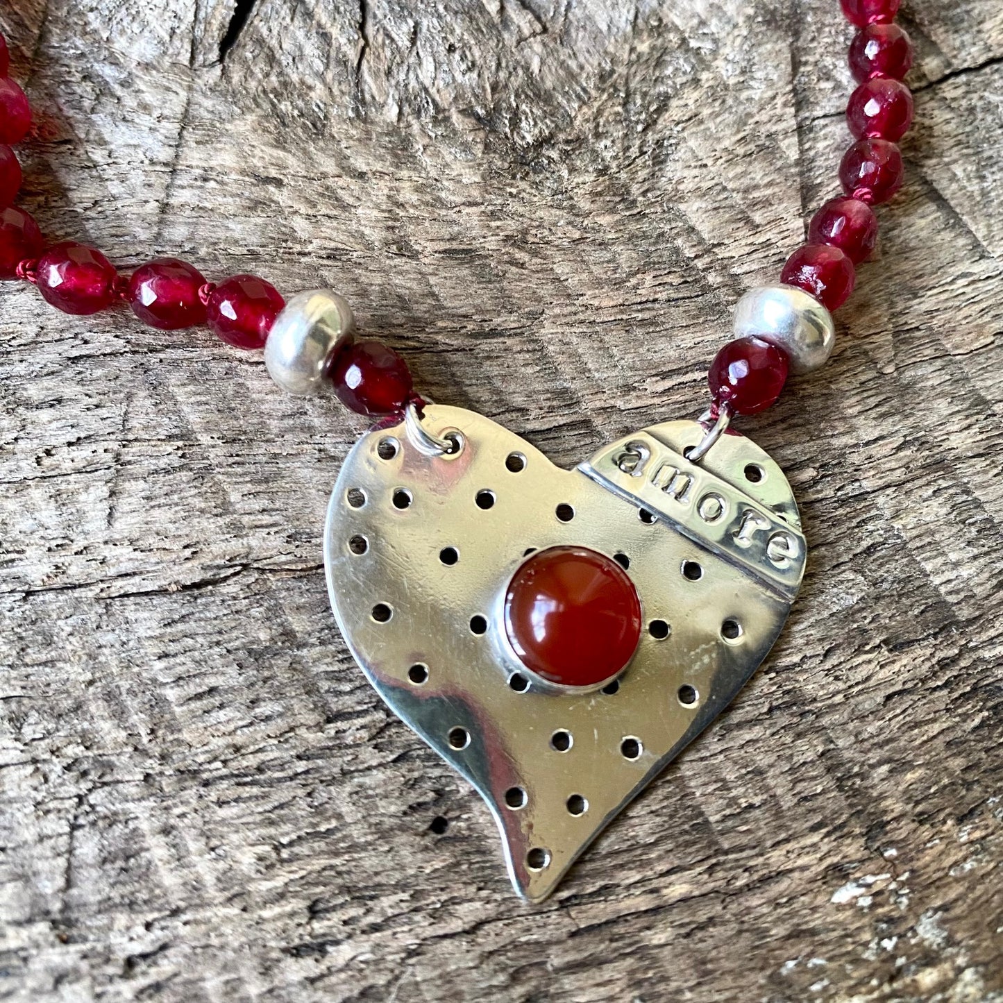 Amore Sterling Heart Necklace